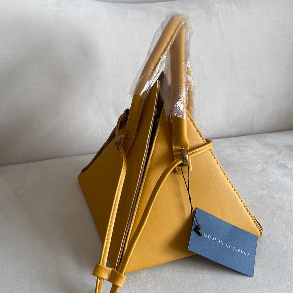 Cute yellow pyramid clutch bag